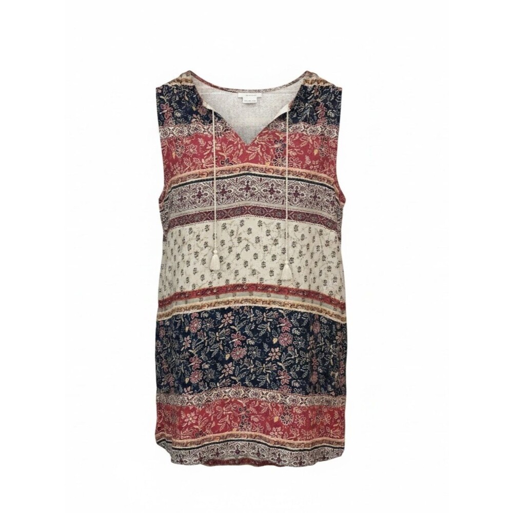 beachlunchlounge Floral Patchwork V-Neck Tassel Dress Swimsuit Cover - Size XL